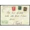 1944, lettera assicurata da Campore di Valle Mosso il 23.3. per Venezia affrancata per 3,25 l. con Sass. 255,491,A11