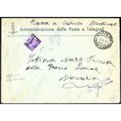 1945, 2 lettere ed una cartolina tassate per 50 c. con...