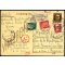 1943, cartolina postale da 30 c. "Vinceremo" raccomandata da Roma il 1.10., per la Francia affrancata per 2,75 l. con Sass. 247,248,255 censurata