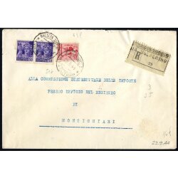 1944, lettera raccomandata da Brescia il 22.9. per...