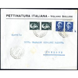 1944, lettera da Vigiliano Biellese 6.11. per Ponzone...