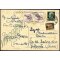 1945, Cartolina postale 25 Cent. + Sass. 243 + 515Ax2 da Ginosa 19.6.1945 per Gallarate