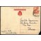 1945, Cartolina postale aerea 1,20 su 60 Cent.da Chiaramonte Gulfi 11.8.1945 per Vittoria, un angolo accorciato (C118)