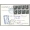 1945, Imperiale, 15 Cent., blocco di otto su cartolina da Volterra 10.4.1945 per Roma (Sass. 246)