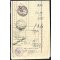 1944, Modello Postale 105 conti di credito da Calopezzati il 30.9. affrancato con 50 c. Lupa, Sass. 515