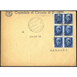 1945, lettera da Busto Arsizio il 7.8. per Saronno...