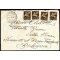 1946, lettera da Abbadia S. Salvatore il 21.8. per Borgo Panigale affrancata per 2 l. con Sass. A11(4) tariffa militare