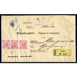 1894, rekommandierter Postauftragsbrief vom 9.6.1894 von...