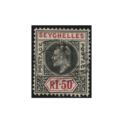 1906, 1,50 R schwarz/karmin, Mi. 61 SG 69 / 60,-