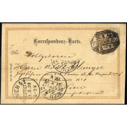 1899, Correspondenzkarte zu 2 Kr. von Eggenburg am...