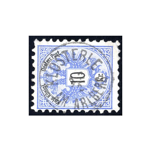 1883, "KLÖSTERLE AM ARLBERG 12 / 2", Einkreisstempel mit entfernter Jahreszahl auf ANK 47 (Ros? 4)