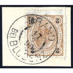 1890, BRAND BEI BLUDENZ 17 / 7 / 99, Doppelkreisstempel...