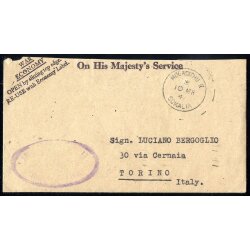 1947, lettera "On His Majesty´s Service"...