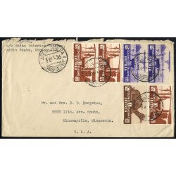 1936, lettera da Addis Abeba il 19.11.36 per Minneapolis...