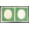1854, coppia orizzontale del 5 c. verde, nuova con piena gomma originale, il francobollo di destra presenta un invisibile traccia di piegha, è l´unico multiplo noto del 5 cent, certificato Bottacchi, Sass. 7d / oltre 200.000,-