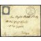 &quot;Amelia&quot;, lettera del 16.4.1862 per Fuligno affrancata con 20 Cent. Sardegna, francobollo annullato con griglia pontificia, annullo 2C sul fronte (Sass. 8P.)
