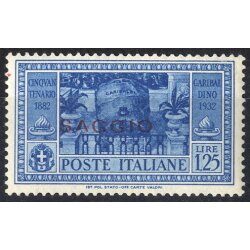 1932, Garibaldi, 1,25 Lire azzurro con soprastampa...