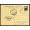 1949, Cartolina postale di 6 l. in uso filatelico per il convegno filatelico nationale di Roma con sul verso 75 anni di unione postale universale con un 20 c. V.E. II azzurro e 20 l. Democratica, Laser 138