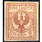 1901, Prove, 2 Cent. Floreale, prova di stampa su carta grigiastra spessa senza filigrana e non dentellata, non gommata, firm. Caffaz (S. 69)