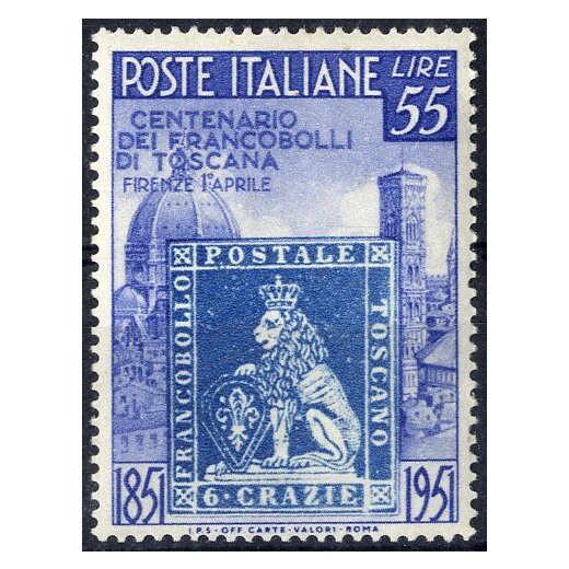 1951, Francobolli di Toscana 3 serie complete, gomma leggermente ingiallita, Sass. 653-654 / 135,-