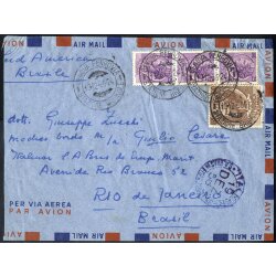 1956, lettera aerea da Genova il 13.12. per Rio (Brasile)...