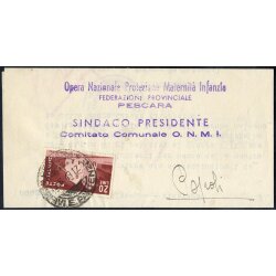 1949, lettera aperta da Pescara il 18.6. per il sindaco...