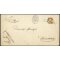 1875, lettera tra sindaci da Caldifero con timbro Verona 4.8. per Roverchiara, affrancata con 10 c. Vitt. Em. II annullato anche con timbro di CALDIFERO in cartella verde, Sass. 17