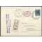1957, cartolina postale da 20 l. con affrancatura aggiunta ONU 60 l. come raccomandata da Mantova il 21.11. per Bovolone, Sass. 807
