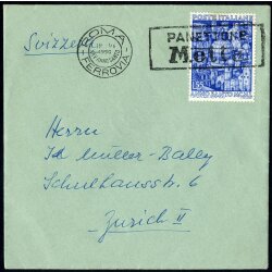 1950, Anno Santo, 55 Lire azzurro, isolato su lettera da...