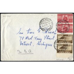 1950, Lettera da Gorizia 16.8.1950 per Detroit affrancata...