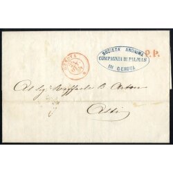 1854, "Porto pagato in contanti", stampa da...