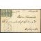 &quot;Paderno Franciacorta&quot;, annullo di collettoria su coppia 1 Cent. su lettera del 20.2.1887 per Castegnato (7P.)