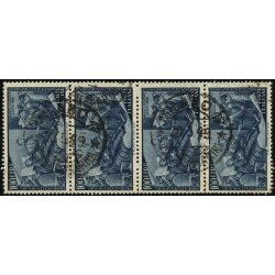 1948, 100 Lire, striscia di quattro, minimi difetti (S. 591)