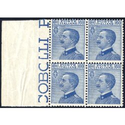 1923, 60 Cent. azzurro, quartina (S. 157 / 130,-)