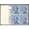 1923, 60 Cent. azzurro, quartina (S. 157 / 130,-)
