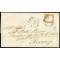 1862, lettera completa del 8.12.1862 da Siena per Firenze, affrancata con 10 c. arancio ocra, buoni/ampi margini, firma Colla (Sass. 14 De).