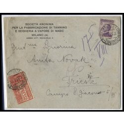 1925, lettera espresso da Milano il 27.1.25 per Trieste...