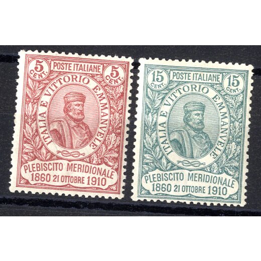 1910, Garibaldi 5 e 15 c., Sass. 89-90 / 2000,-