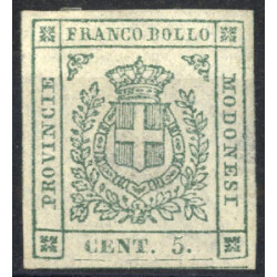 1859, Governo Provvisorio, 5 c. verde, firmata...