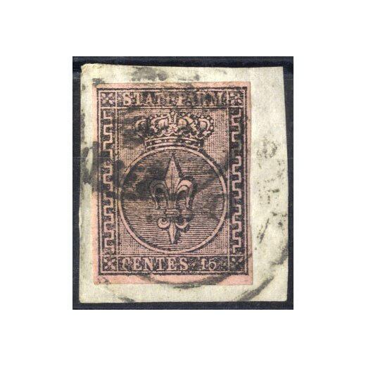1852, 15 c. rosa, Sass. 3 / 240,-
