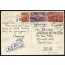 1948, Risorgimento, 20 Lire + 10 lire Democratica + 50 Lire posta aerea su cartolina da Roma 21.10.1948 per via aerea negli USA, firm. E. Diena (Sass. 559+588+A134)