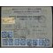 1949, Notificazione raccomandata da Milano 12.12.1949 per Bareggio con tassa a carico del destinatario, tassata per 100 Lire con coppia + striscia di otto segnatasse 10 Lire (Sass. 104)