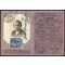 1956, Tessera di riconoscimento postale emessa a Roma 12.1.1956 affrancata con 200 Lire Siracusana (Sass. 748)